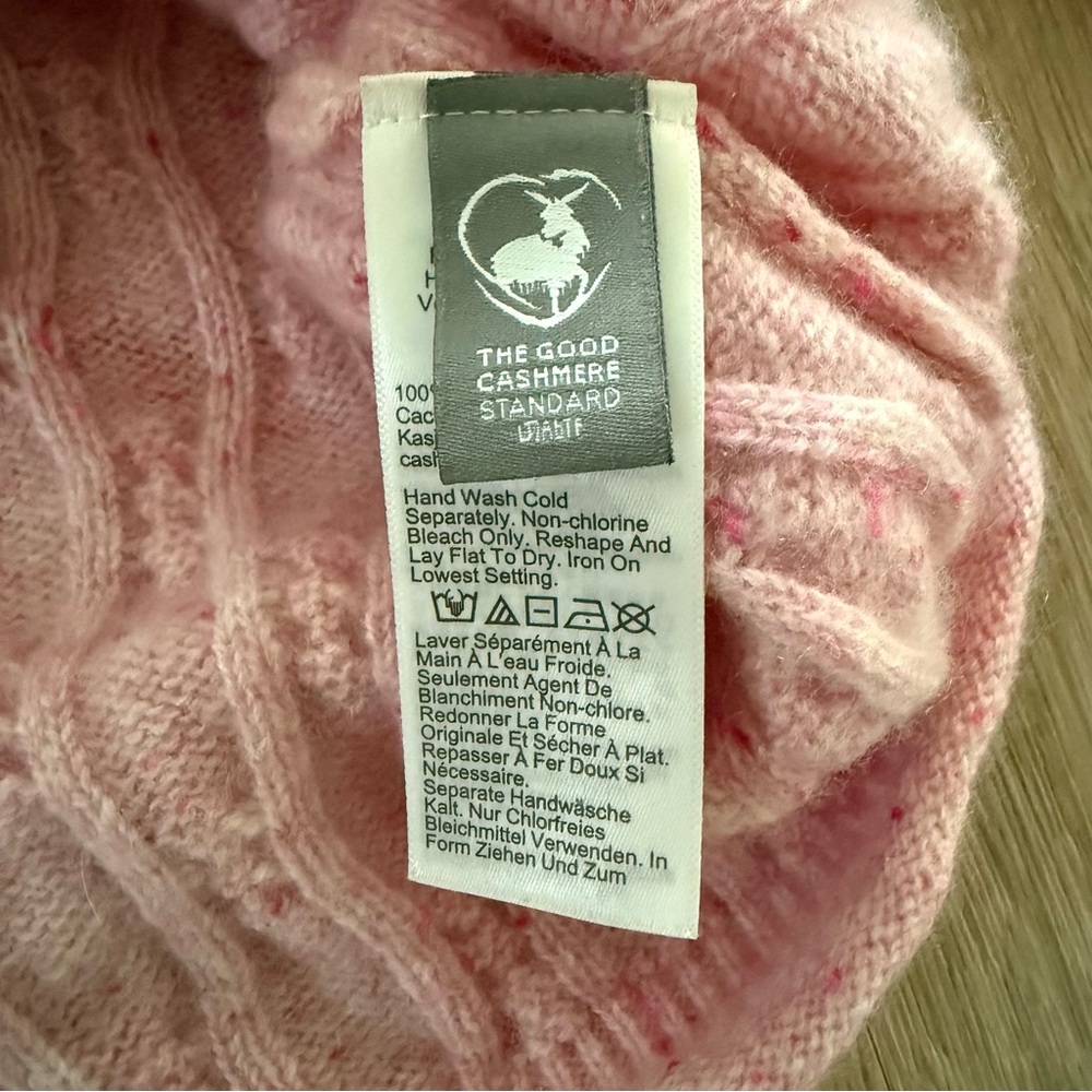 J.Crew Cable Knit Rollneck Cashmere Donegal Cropped Sweater - Picture 4 of 8